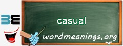 WordMeaning blackboard for casual